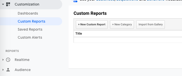 Custom reports